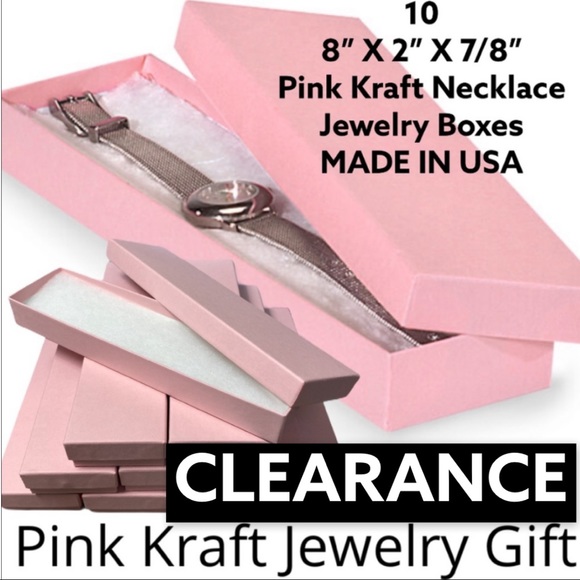 Jewelry - COPY - 10 Pink Necklace Jewelry Boxes CLEARANCE